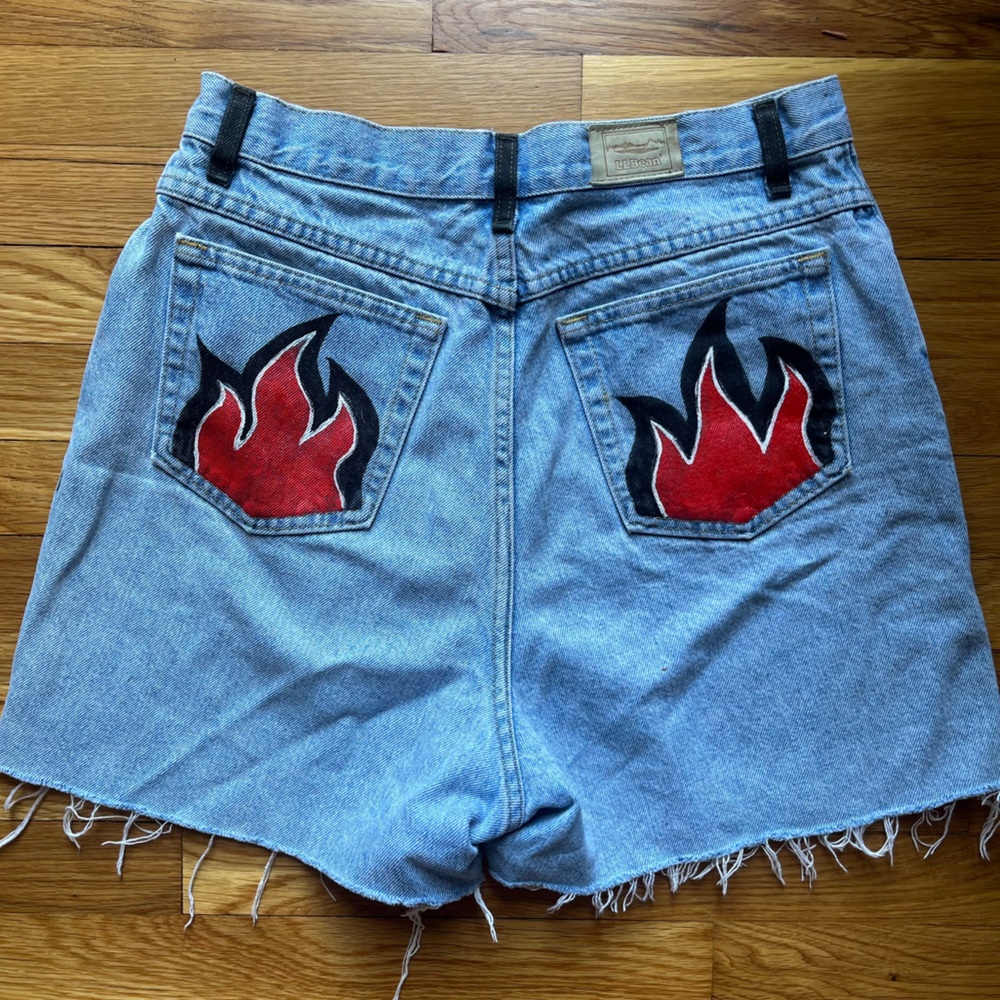 L.L.Bean Denim Shorts with Flame Design
